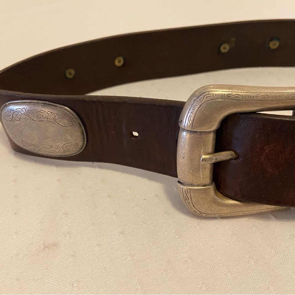 Vintage Patricia Green Brown Leather with Silver Conchos. - Picture 3 of 6